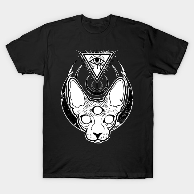 All seeing Sphynx T-Shirt by Von Kowen